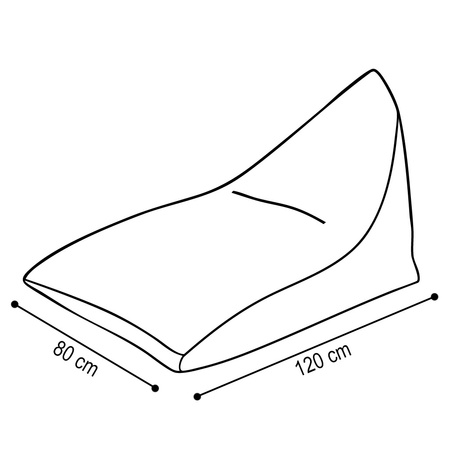 MISIOO Sitzsack, 120x80 cm, blau, Premium Cord