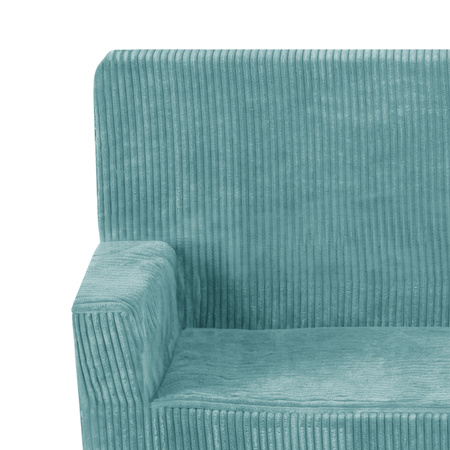 MISIOO Sofa z podłokietnikami Foldie, niebieski sztruks premium