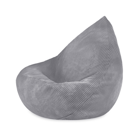 MISIOO Sako Taschenstuhl, grau, Premium Cord, Größe S (85x80x75)