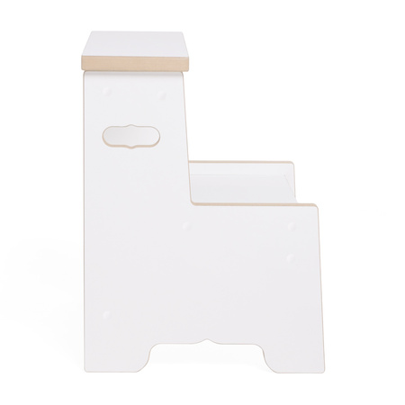 MISIOO Stołek, schodek dla dzieci, pomocnik Kitchen Helper – biały, Wooden Play