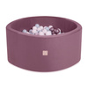 MISIOO Suchy basen, 90x40 cm, okrągły, bordowy , velvet