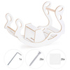 MISIOO Babywippe mit Sitzbank, weiß, Wooden Play