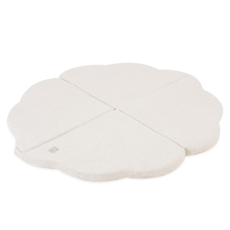MISIOO Blumenmatte, 115x115x5cm, creme, Lamm, flauschige Blume