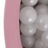 MISIOO Piscine sèche, 90x40 cm, ronde, rose, coton, smart