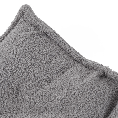 MISIOO Pouf, 60x60 cm, Bodenkissen, grau, Boucle Premium