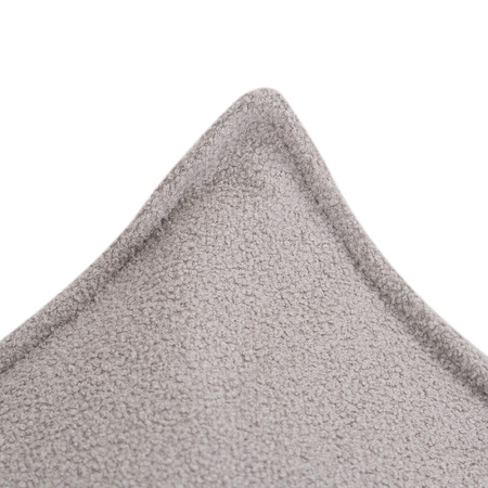 MISIOO Sitzsack, 60x60 cm, Bodenkissen, graues Lammfell