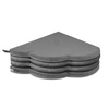 MISIOO Tapis, 120x120x5 cm, fleur, gris, velours