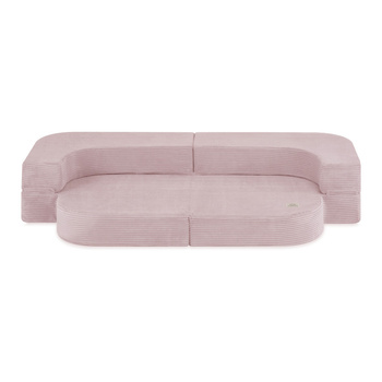 MISIOO Bett Foldie Sofa, hellrosa, Premium Cord
