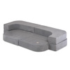 MISIOO Sofa Bed Foldie, szary sztruks premium