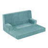 MISIOO Foldie Sofa mit Armlehnen, Premium Cord blau