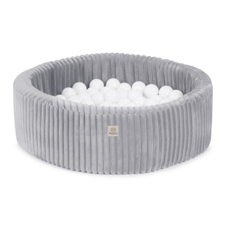 MISIOO Trockenbecken, 90x30 cm, rund, grau, Puffy Lamell