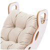 MISIOO Small Rocker 4-in-1 Wippe + Kletterwand/Rutsche + Kissen (beige/gold Velvet), weiß Wooden Play