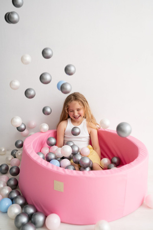 MISIOO Trockenbecken, 90x30 cm, rund, rosa, aktiv