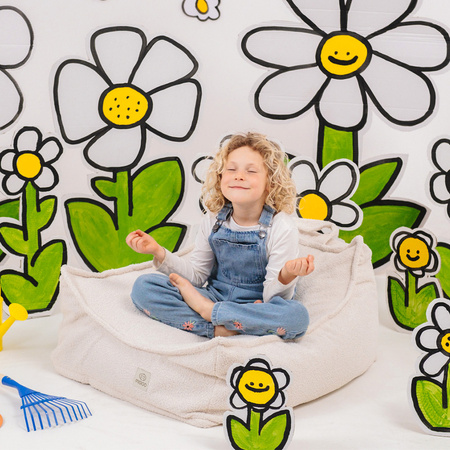 MISIOO Puffy Square Fotel, 77x67x50, niebieski, sztruks premium