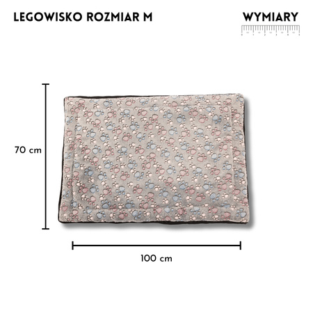 Legowisko materac Polar Szary we wzory 100x70cm