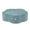 MISIOO Bällebad mit Matte, 95x30, blau, Premium Cord, Floral Fun Zone