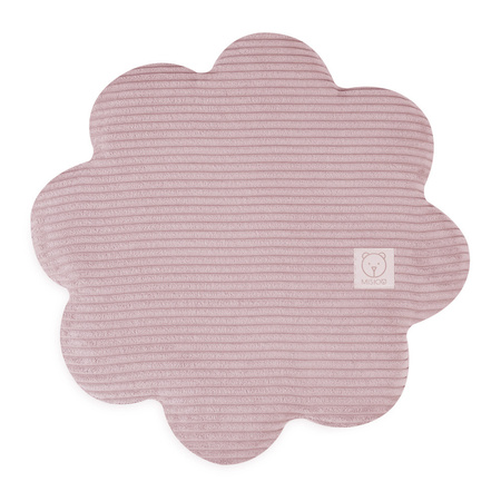 MISIOO Blumen-Pouffe, 54x25 cm, hellrosa, Premium-Cord