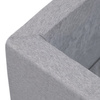 MISIOO Dry pool, 130x130x50 cm, quadratisch, hellgrau, Baumwolle, smart