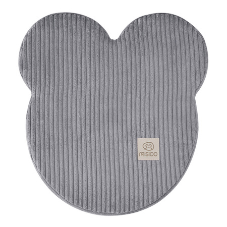 MISIOO Bärchen Sitzsack, 46x25 cm, grau, hochwertiger Kordsamt