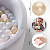 MISIOO Bälle für das Bällebad, 6 cm, 200er Set: Perle, Gold, Hellrosa