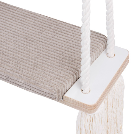 Misioo Balançoire, plate, beige, velours côtelé de qualité supérieure