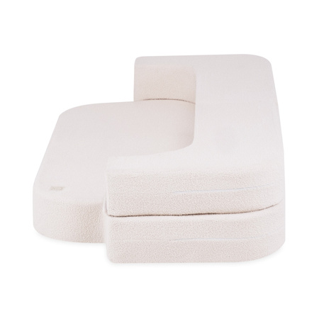 MISIOO Schlafsofa Foldie, cremefarbenes Lammfell