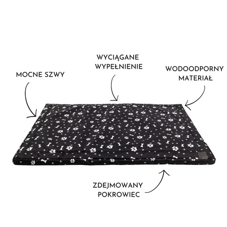 Wasserdichte Matratze Bett Schwarz mit Muster 100x70cm