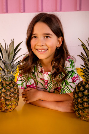 Misioo T-Shirt with Frill, Sea Flora