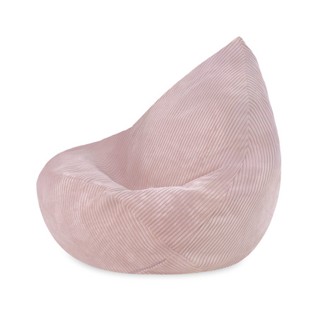 MISIOO Fotel worek Sako, jasny róż, sztruks premium, rozmiar S (85x80x75)