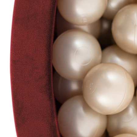 MISIOO Trockenbecken, 90x30 cm, rund, kastanienbraun, Samt, Samt