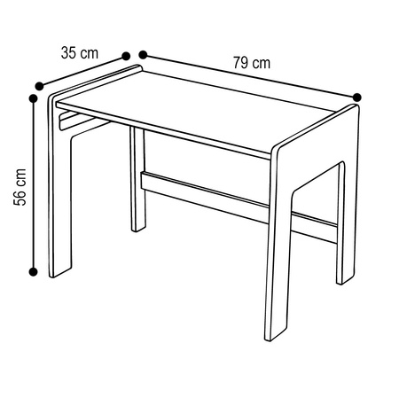 MISIOO Zestaw krzesełko + stolik dla dzieci, białe, SmartSeat, Wooden Play