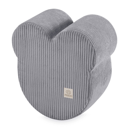 MISIOO Bärchen Sitzsack, 46x25 cm, grau, hochwertiger Kordsamt