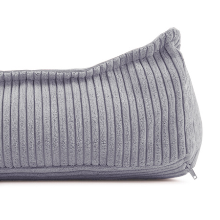 MISIOO Pouf, 60x60 cm, Bodenkissen, grau, Premium Cord