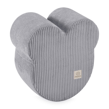 MISIOO Bärchen Sitzsack, 46x25 cm, grau, hochwertiger Kordsamt