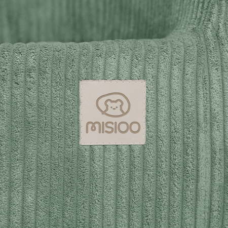 MISIOO Fotelik, zielony sztruks premium