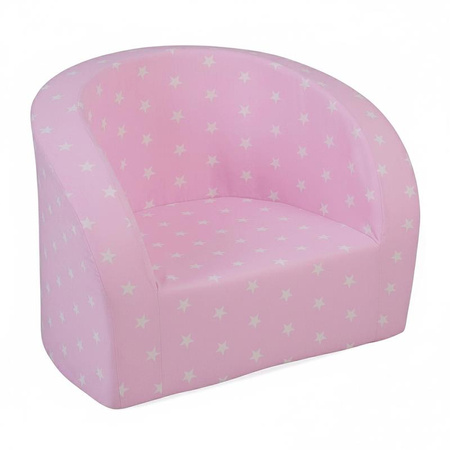 MISIOO Sessel, rosa mit weißen Sternen, smart (Baumwolle)