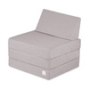 MISIOO Grand matelas avec dossier Foldie, gris tissu mouton