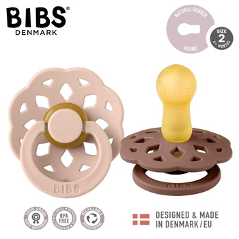 Bibs pacifier round rubber Hevea 6 m + 2pcs.