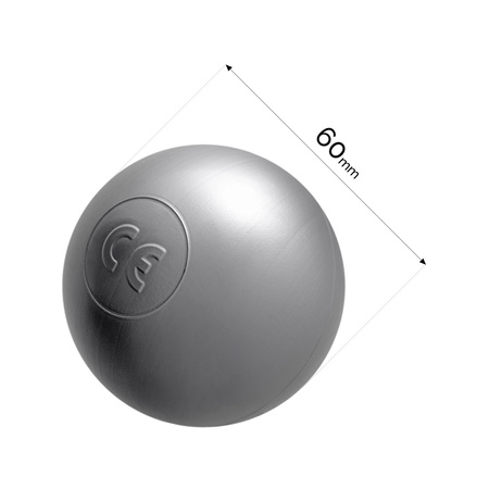 MISIOO Trockener Billardball, 6 cm, silber