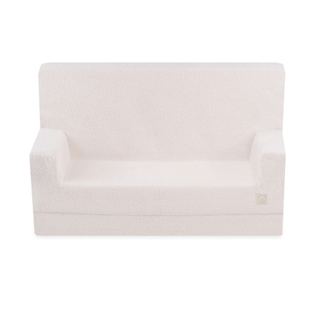 MISIOO Foldie sofa with armrests, cream lambskin