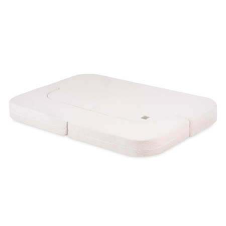 MISIOO Schlafsofa Foldie, cremefarbenes Lammfell