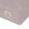 MISIOO Materac duży z zagłówkiem Foldie, jasny róż, sztruks premium
