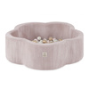 MISIOO Bällebad , 95x30, hellrosa, Premium-Cord, Floral Fun Zone, 200balls: pearl, hellrosa pearl, gold, Floral Fun Zone