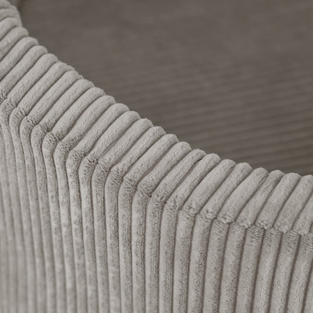 Misioo Bällebad, beige, rund, Premium-Cord, 90x30, 200 Bälle: perlmutt, hellrosa, gold