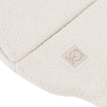 MISIOO Blumenmatte, 115x115x5cm, creme, Lamm, flauschige Blume