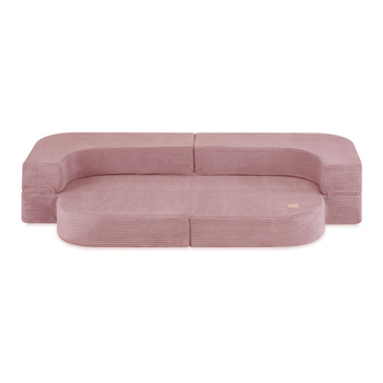 MISIOO Sofa Bed Foldie, różowy sztruks premium