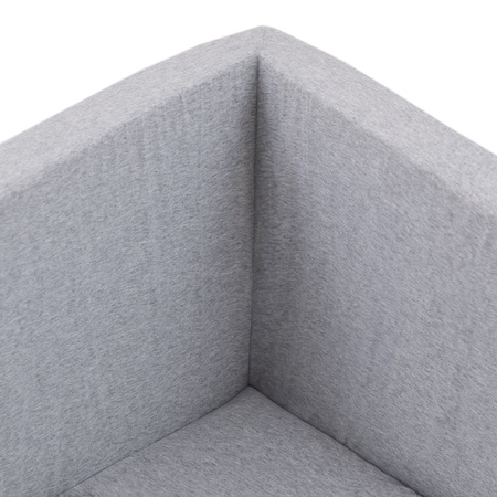 MISIOO Dry pool, 130x130x50 cm, quadratisch, hellgrau, Baumwolle, smart