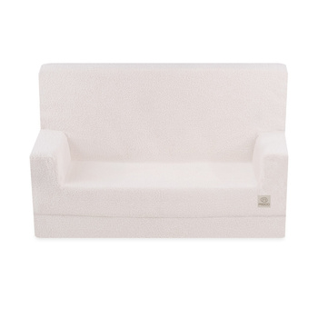 MISIOO Foldie Sofa mit Armlehnen, cremefarbenes Lammfell