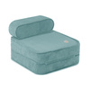 MISIOO Kinderklappsessel, 150x60x25 cm, Premium Cord blau