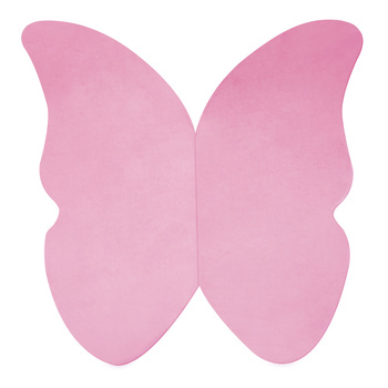 MISIOOO Matte, 138x138x5cm, Schmetterling, rosa, Samt